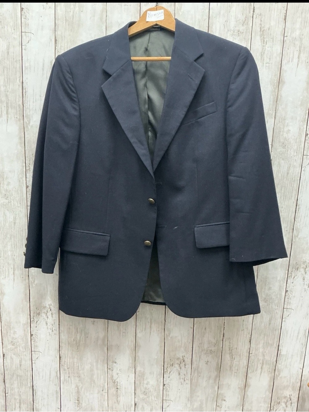 Oscar De La Renta Blazer Mens 42 S Blue Navy Wool Suit Jacket Designer
